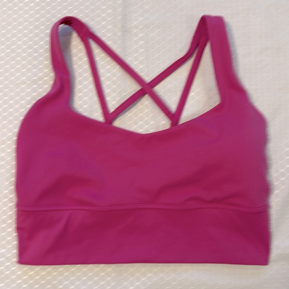 Pink sports bra size small, removable pads, EUC
